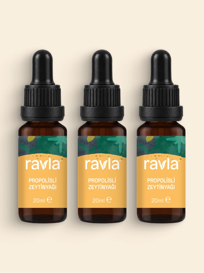 3'lü Ürün - Ravla Propolisli Zeytinyağ - 20ml