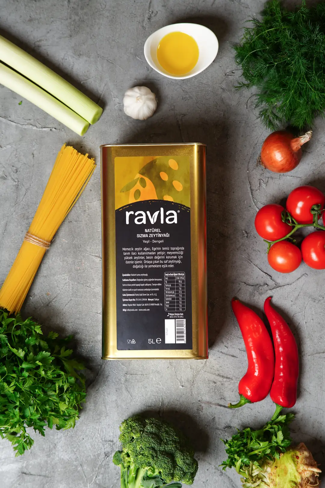 Ravla Naturel Sızma Zeytinyağı - Sofralık 5L