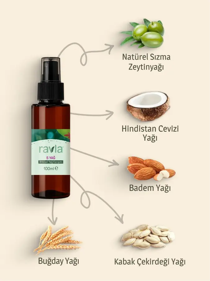 Ravla 5 Yağ Bitkisel Yağ Karışımı - 100ml