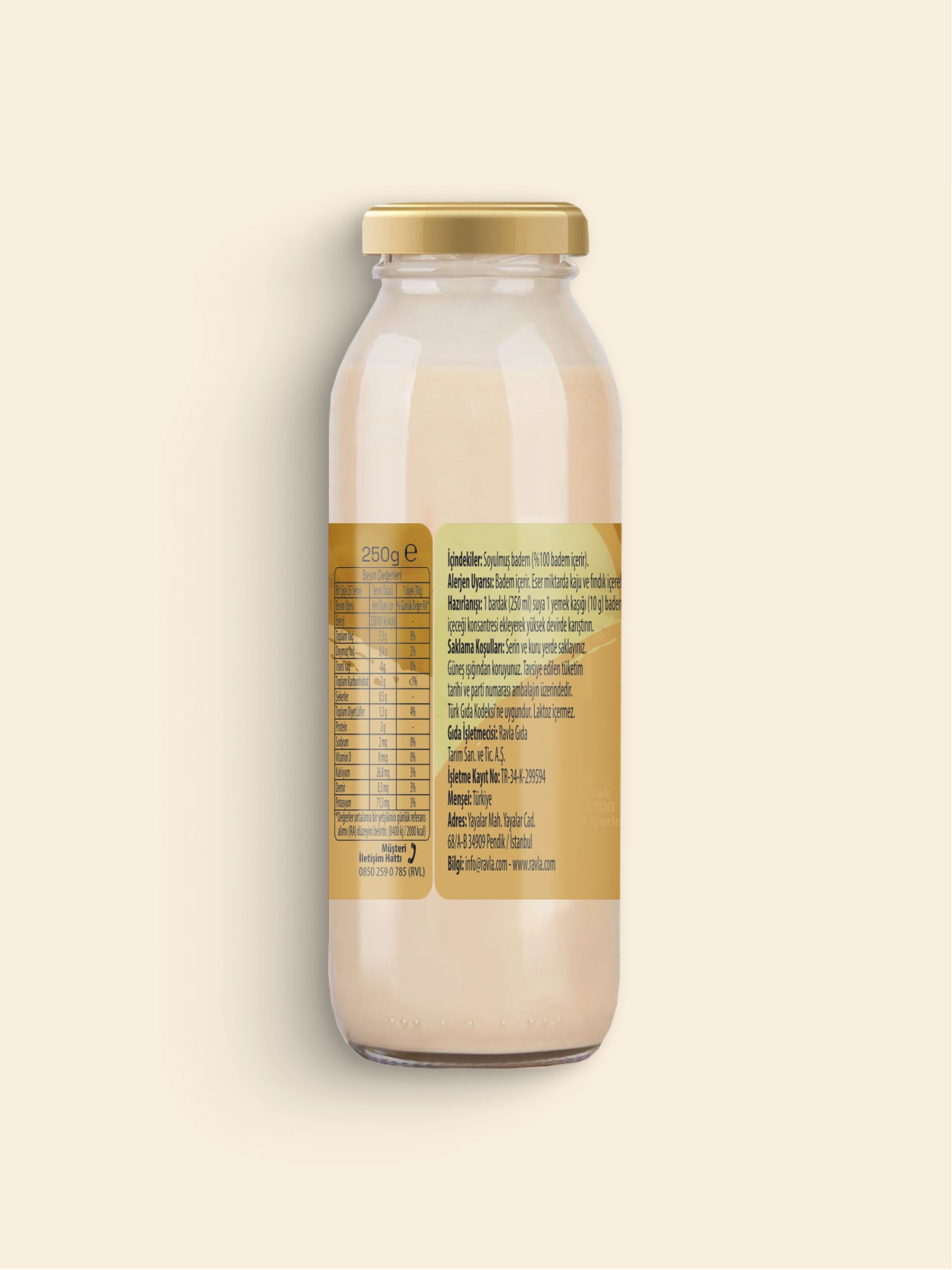 Ravla Badem İçeceği Konsantresi - 250g