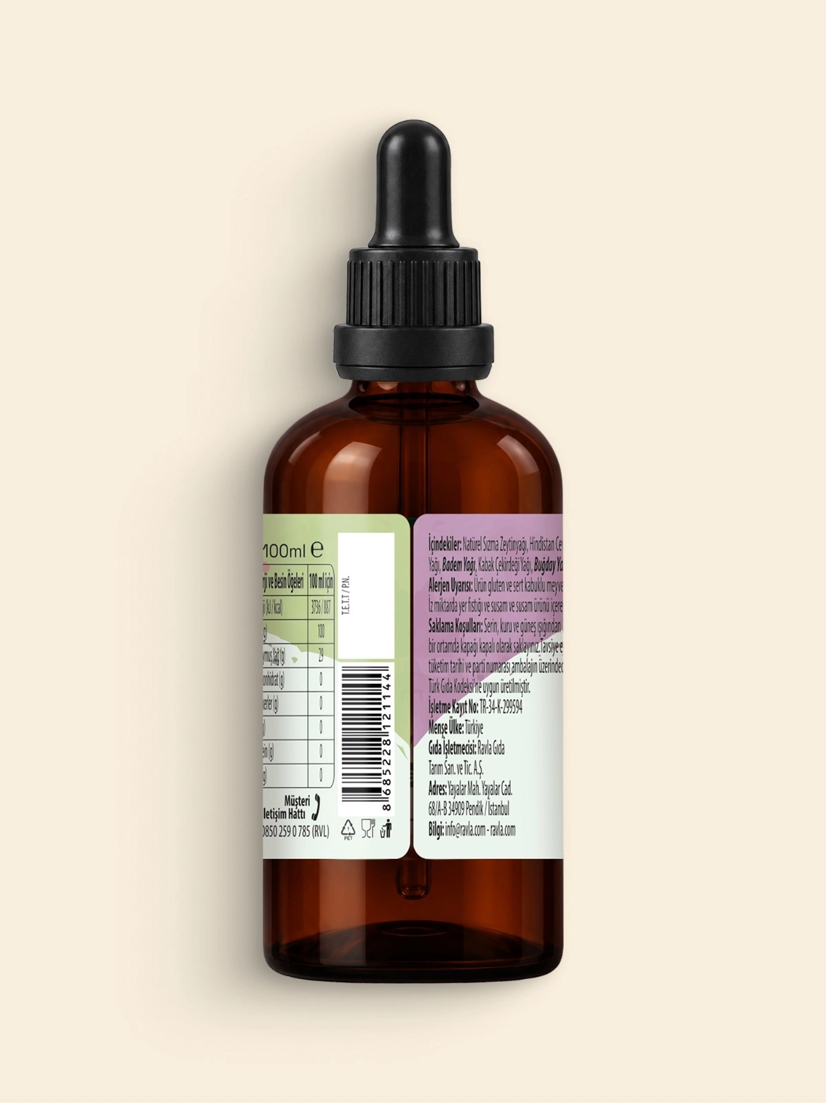 Ravla 5 Yağ Bitkisel Yağ Karışımı - 100ml
