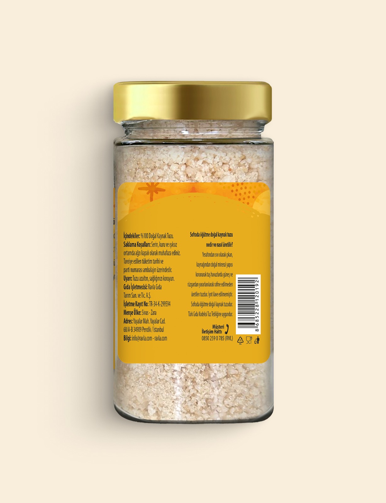Ravla Altın Tuz - Doğal Kaynak Tuzu 450g