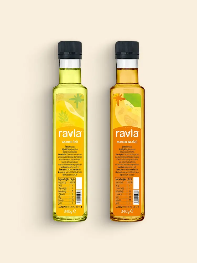 2'li Ürün - Ravla Ananas Özü 340g / Mandalina Özü 340g
