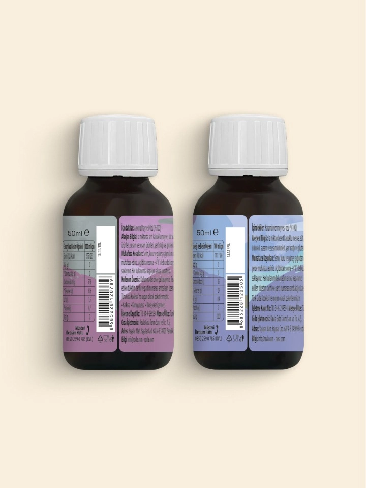 2'li Ürün - Ravla Aronya Özü 50ml / Karamürver Özü 50ml