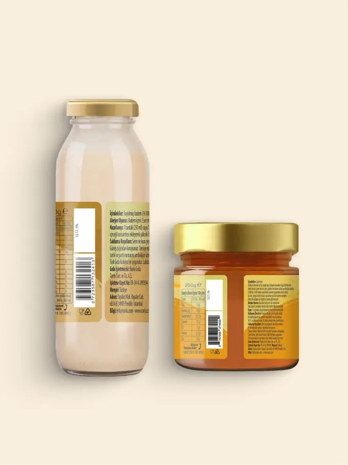 2'li Ürün - Ravla Badem İçeceği Konsantresi - 250g / Ravla Çiçek Balı 250g