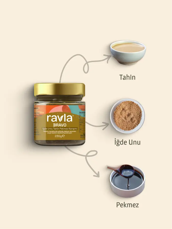 Ravla Bravo İğde Unlu Tahin Pekmez Karışımı - 230g