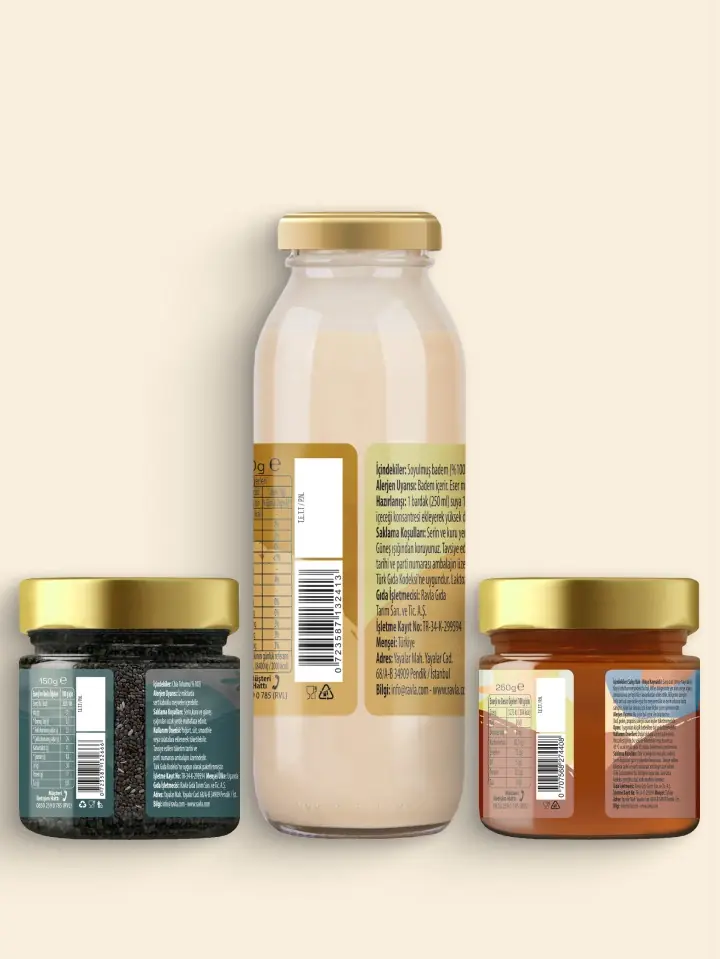 3'lü Ürün - Ravla Chia Tohumu 150g / Badem İçeceği 250g / Meşe Balı 250g