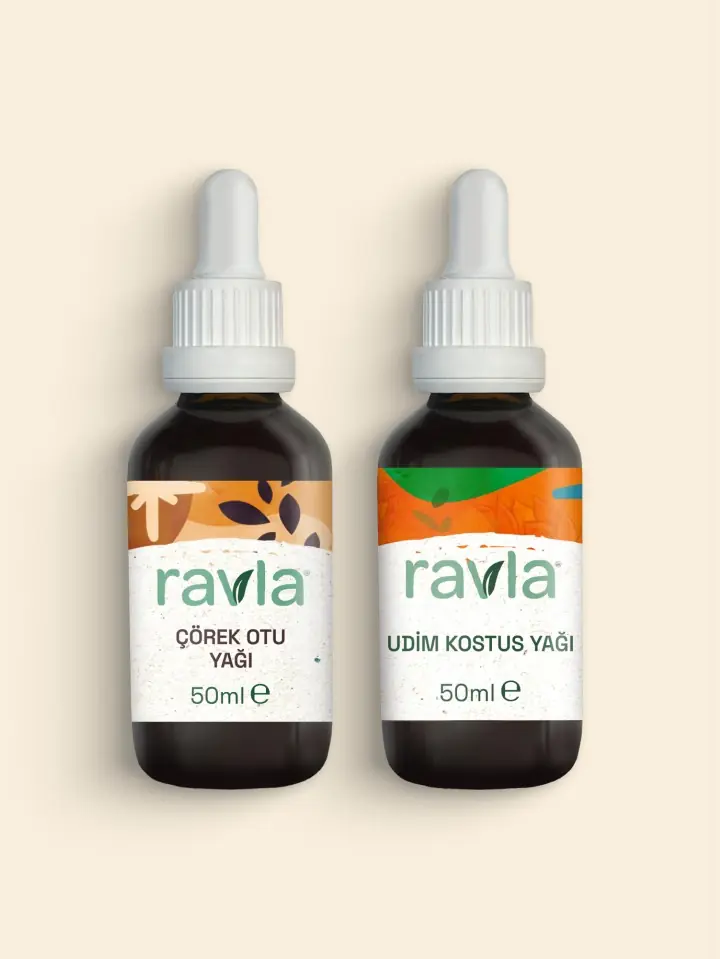 2'li Ürün - Ravla Udim Kostus Yağı - 50ml / Ravla Çörek Otu Yağı 50ml