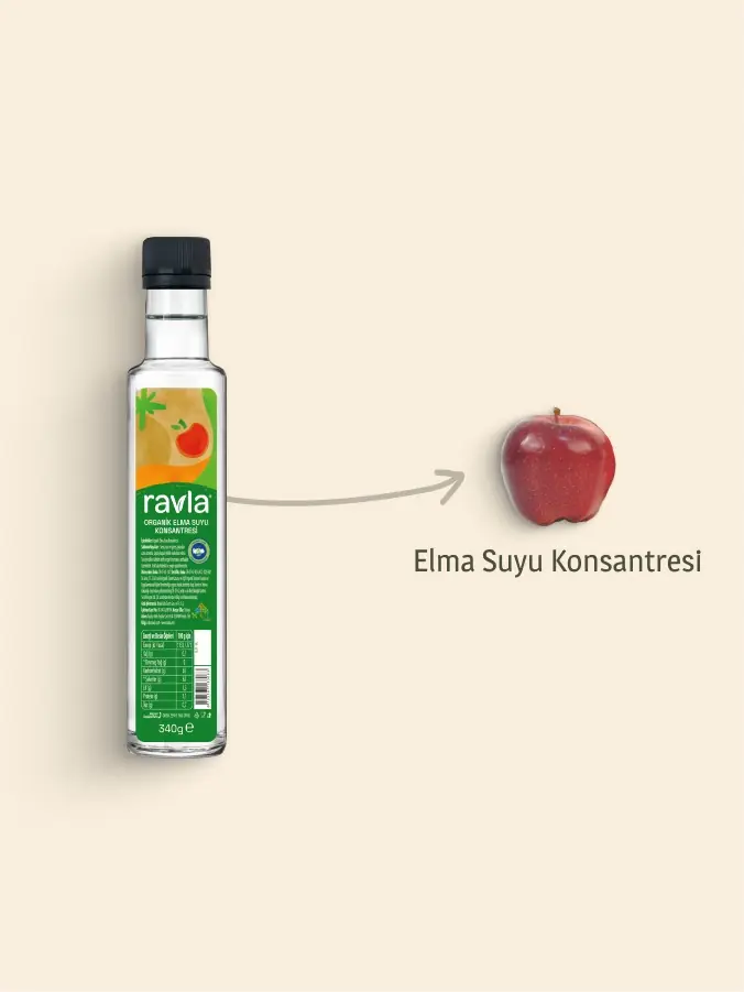 Ravla Organik Elma Suyu Konsantresi - 340g