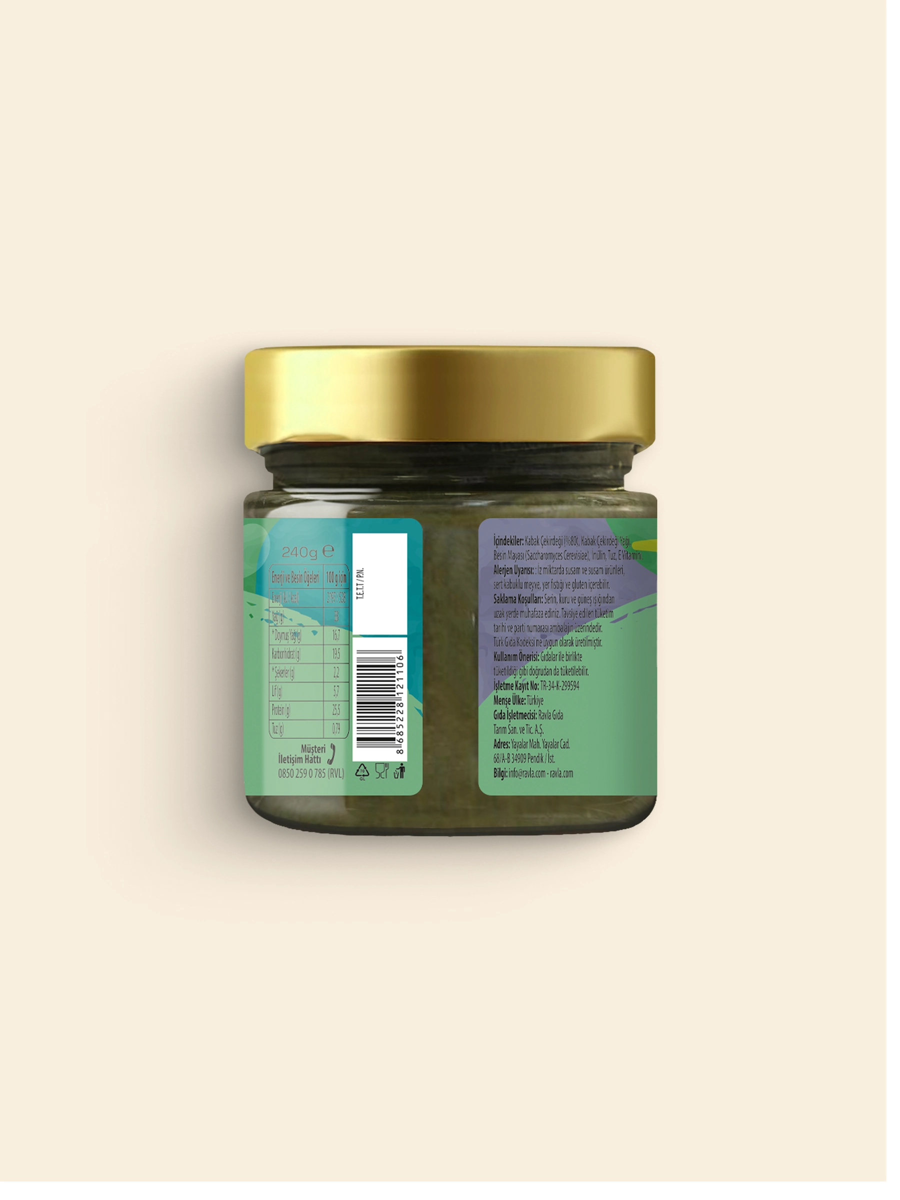 Ravla Kabak Çekirdeği Ezmesi - 240g