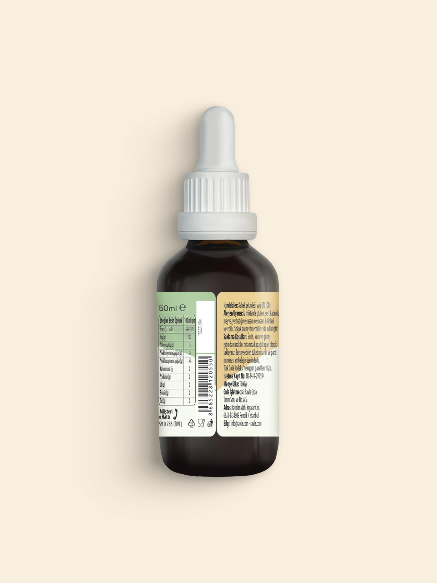 Ravla Kabak Çekirdeği Yağı - 50ml