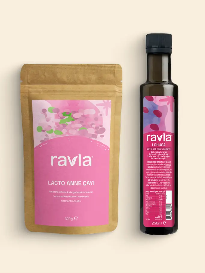 2’li Ürün - Ravla Lohusa Bitkisel Yağ Karışımı - 250ml / Ravla Lacto Anne Çayı - 120g