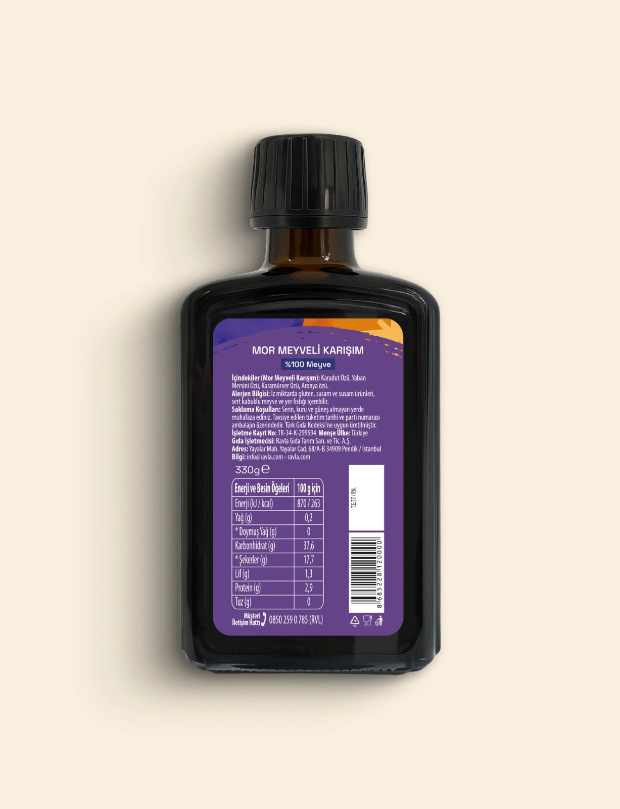 Ravla Mor Meyveli Karışım - 330g