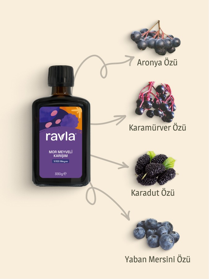 Ravla Mor Meyveli Karışım - 330g