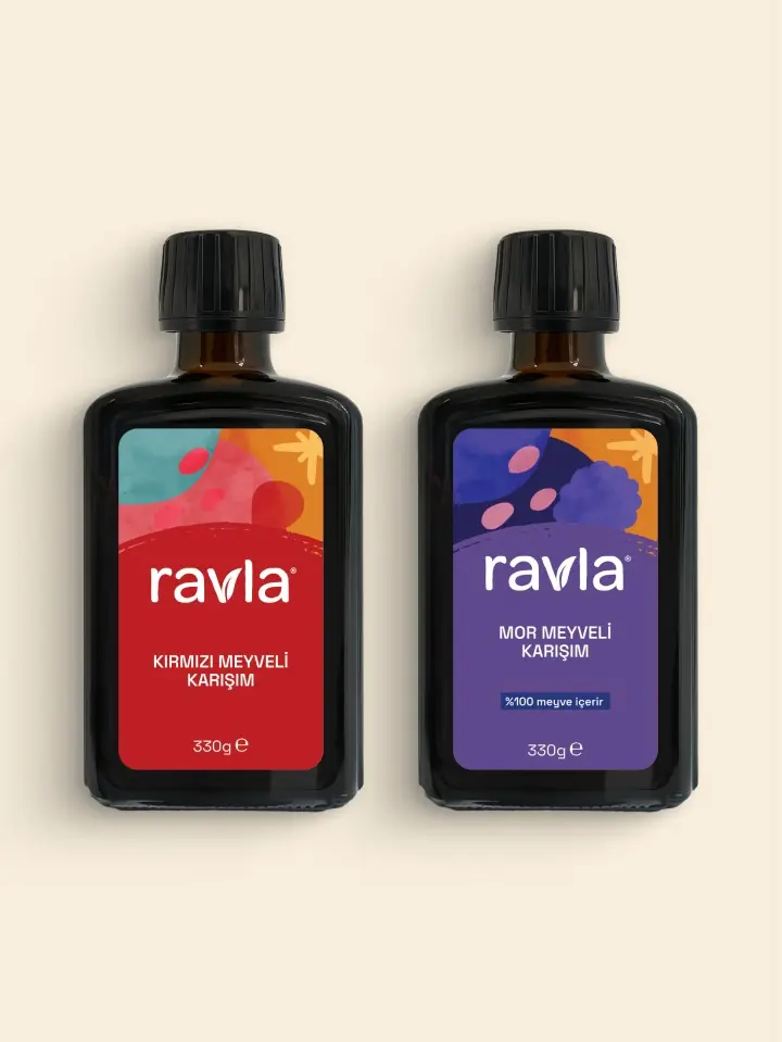 2'li Ürün - Ravla Mor Meyveli Karışım - 330g / Ravla Kırmızı Meyveli Karışım - 330g
