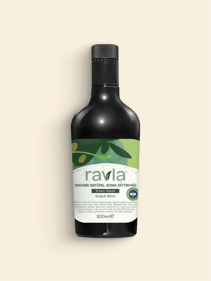 Ravla Organik Erken Hasat Zeytinyağı – İçimlik 500 ml