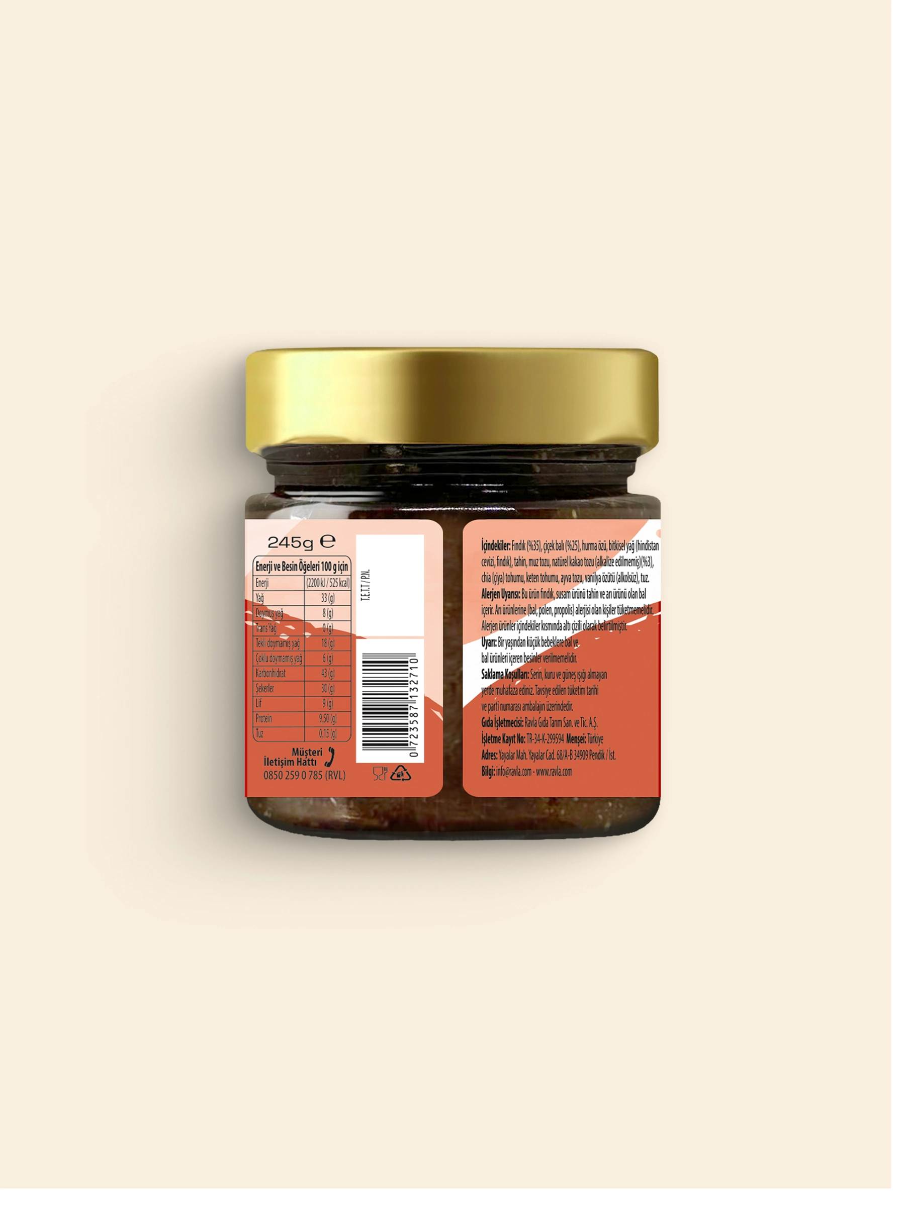Ravella Ballı Kakaolu Fındık Kreması - 245g