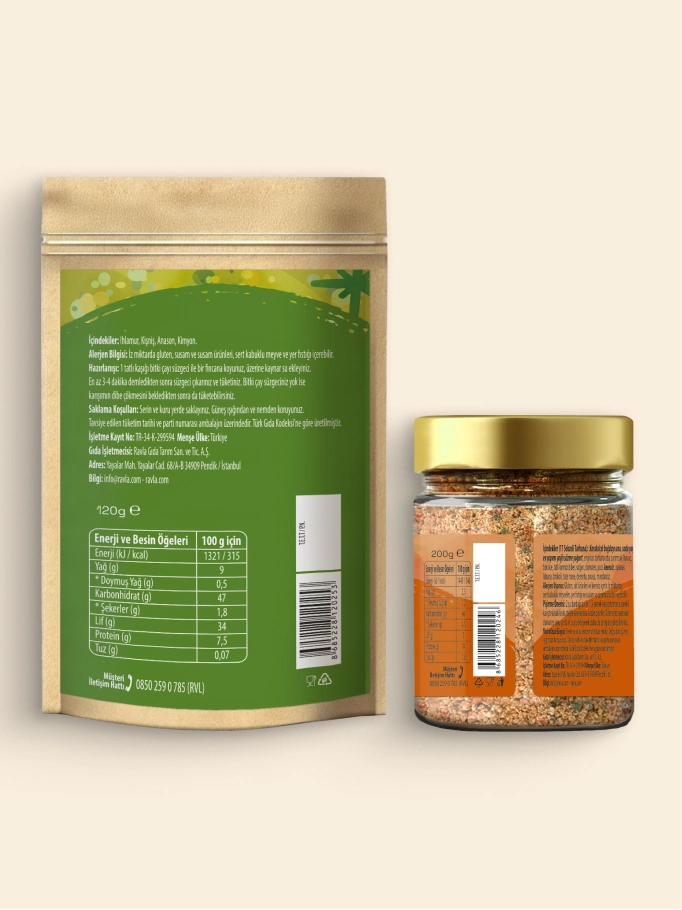 2'li Ürün - Ravla Anne Çayı 120g / Ravla 17 Sebzeli Tarhana 200g