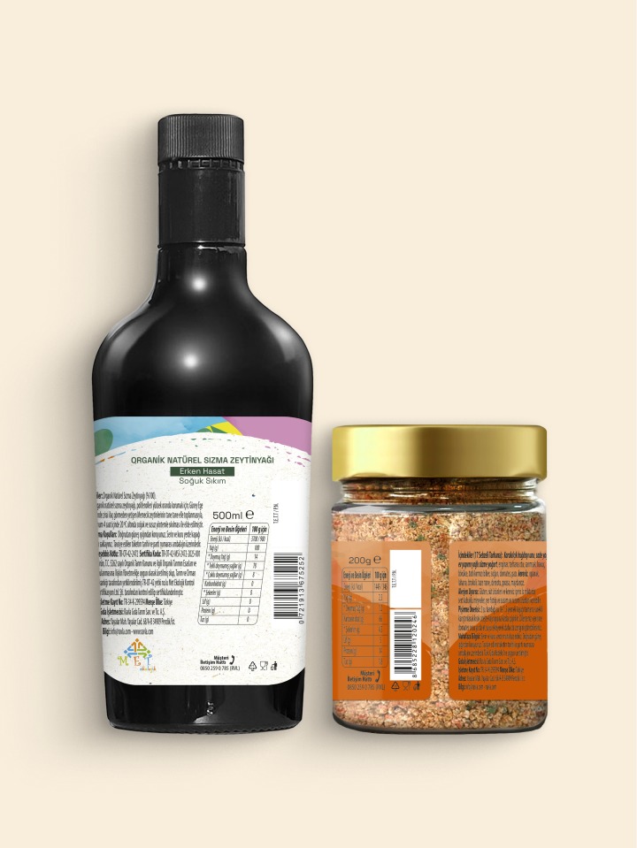 2'li Ürün - Ravla Organik Zeytinyağı - Bebek Çocuk Yüksek Polifenol 500ml / Ravla 17 Sebzeli Tarhana 200g