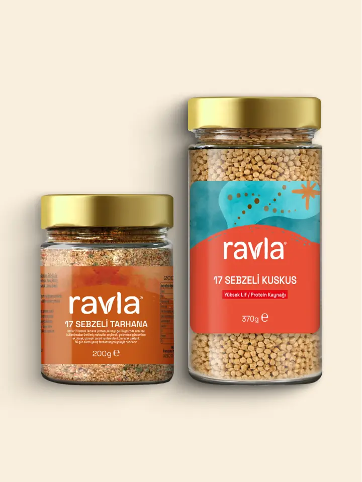 2'li Ürün - Ravla 17 Sebzeli Kuskus - 370g / 17 Sebzeli Tarhana - 200g
